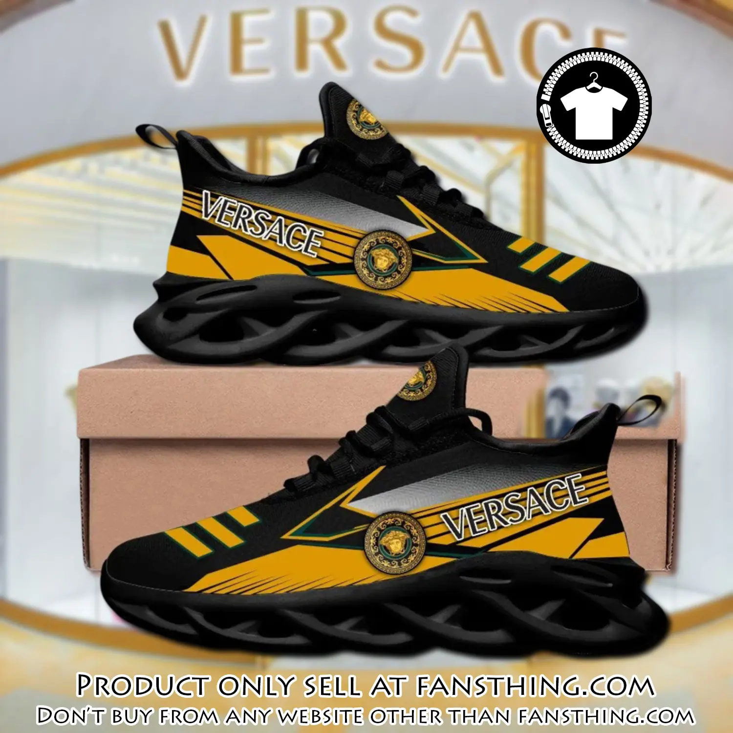 Gianni versace black premium max soul shoes luxury brand gifts for men women fst5551491